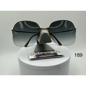 Vintage Oversize Sunglasses NOS G15 Gradient Lens Antique Bronze 70s-80s Retro